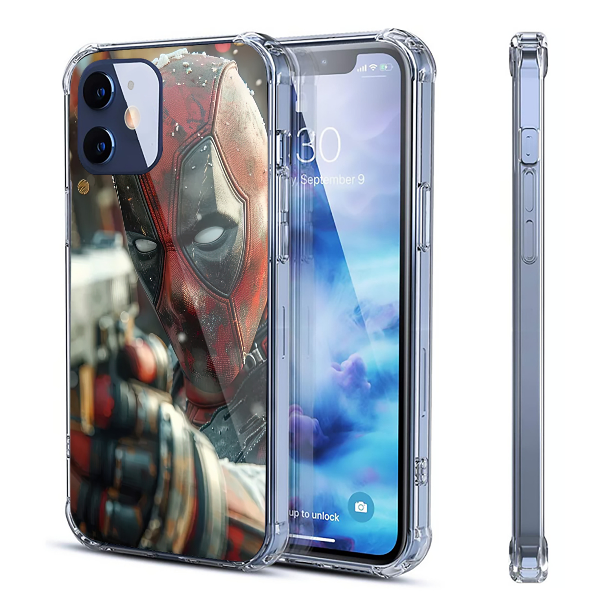 （画像用） Deadpool デッドプール 【iPhone 12シリーズ対応】透明スマホケース（クリアソフトケース）